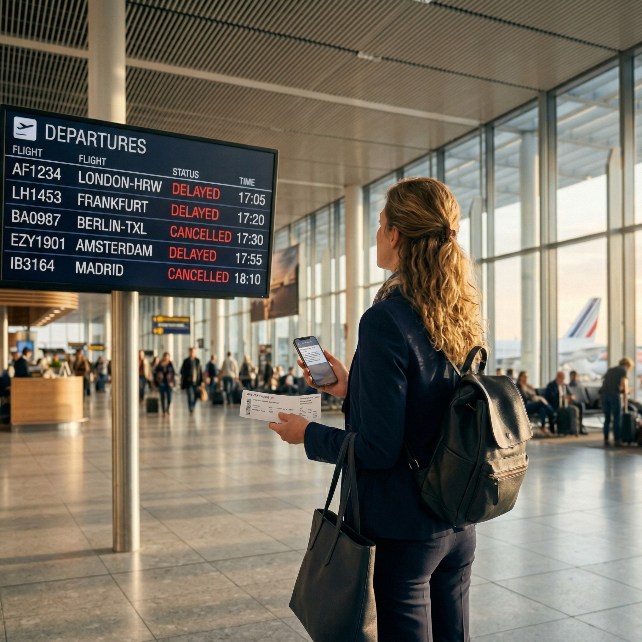 Vol retardé, annulé ou surbooké : vos droits en tant que passager aérien en Europe