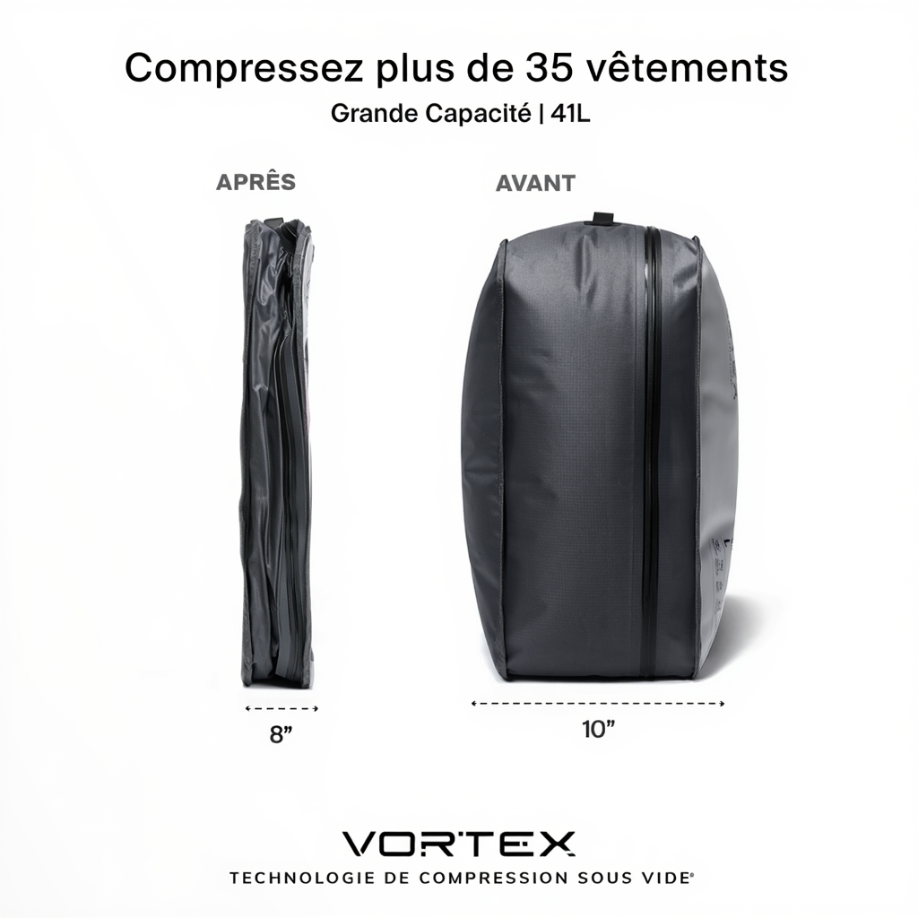 Sac de voyage à compression étanche