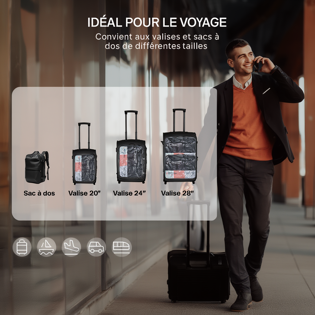 Sac de voyage à compression étanche