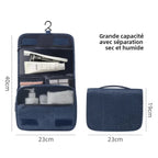 Trousse de toilette suspendue 4L – Nylon 600D – Poche PVC Escale & Voyage