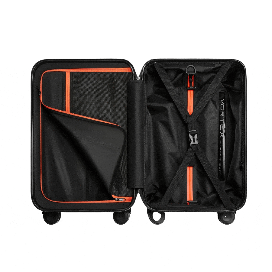 Valise cabine rigide 40L – Compression sous vide – Cadenas TSA Escale & Voyage