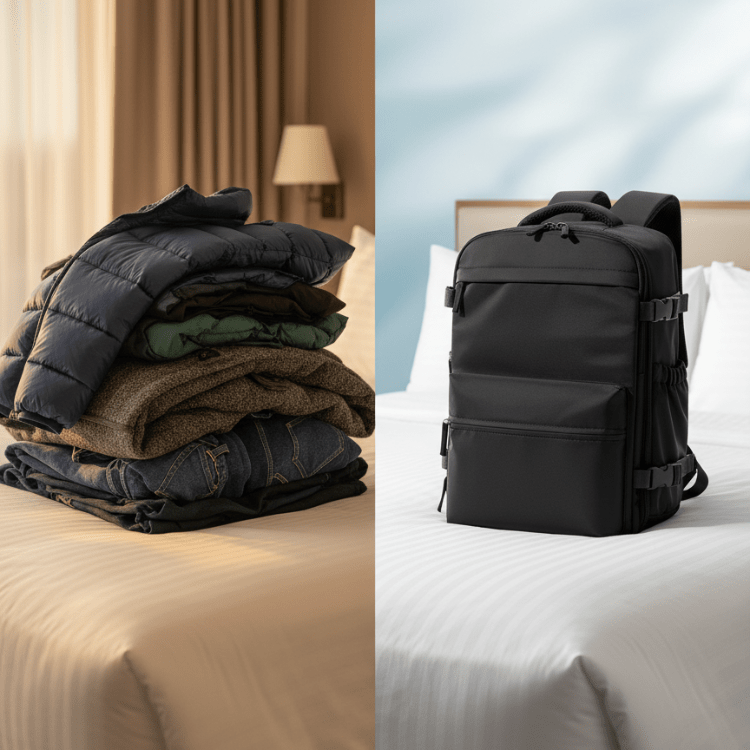 Sac à dos de voyage cabine - compression sous vide 18–22L – Ordinateur 15,6"