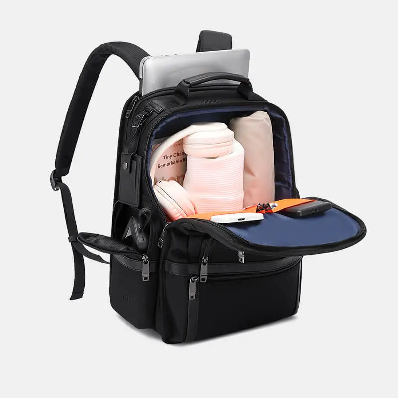 Sac à dos de voyage cabine 25L – Ouverture 180° & Passant valise Escale & Voyage